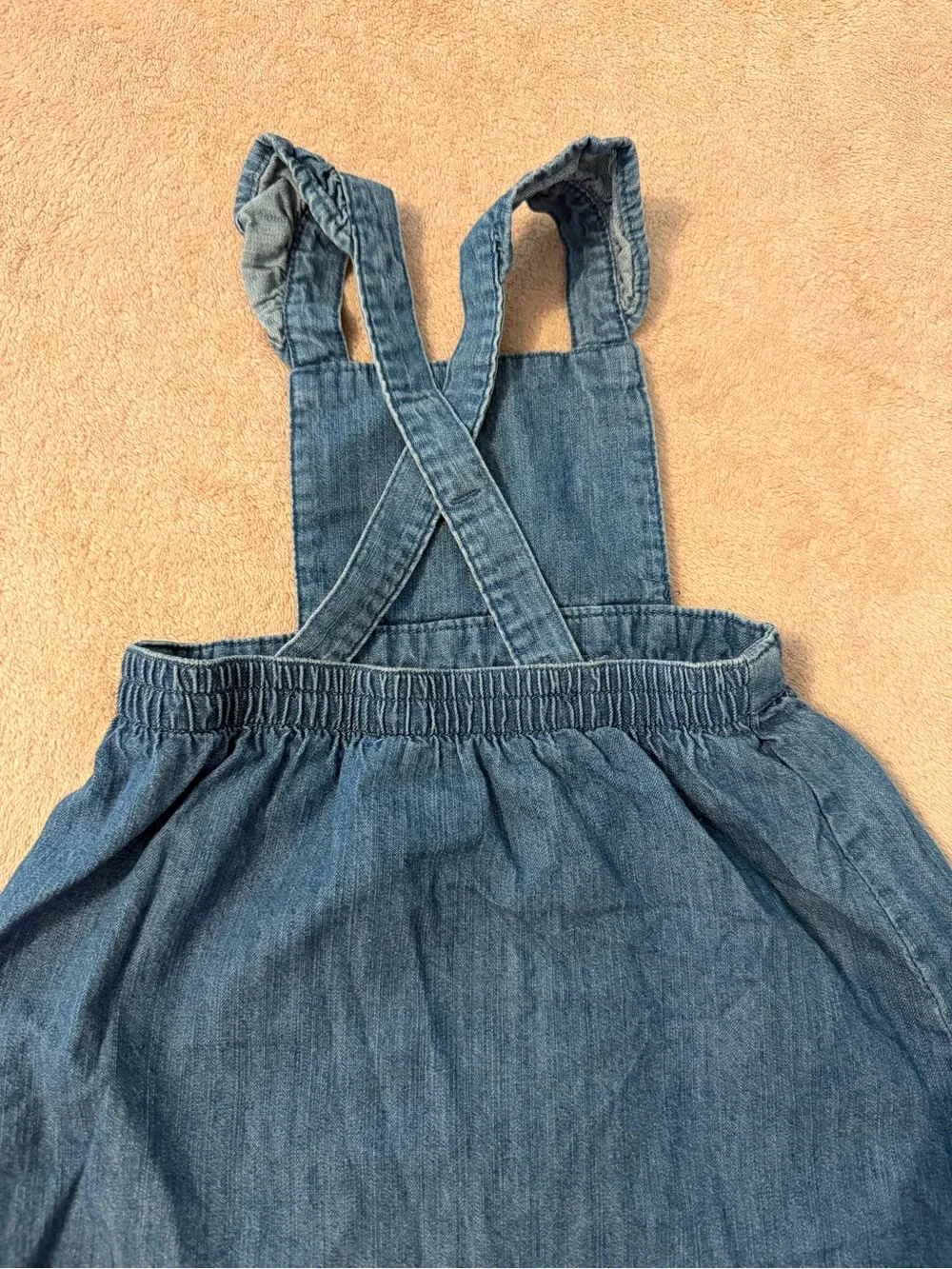 Bundle of 2 Wonder Nation Denim Pinafore Skirts with Colorful Buttons - Blue